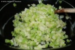 Cooked celery and onion